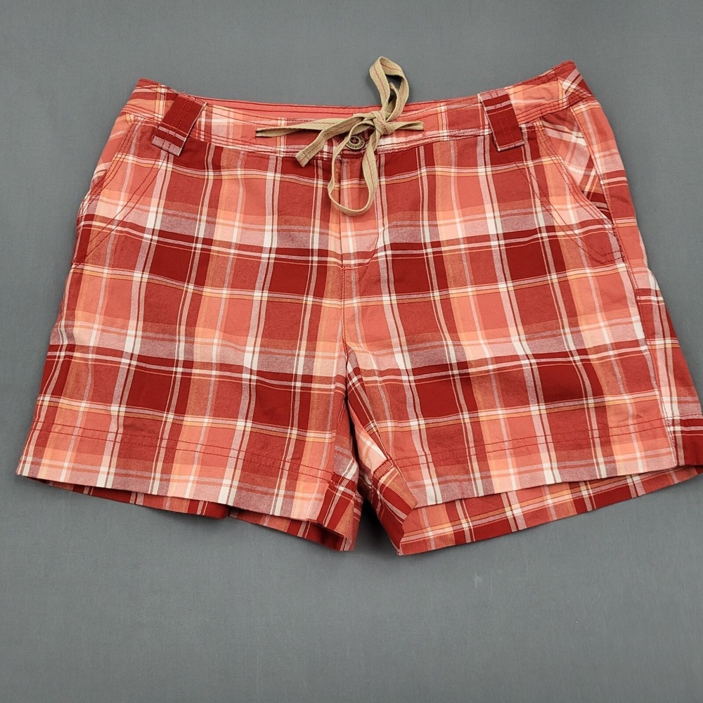 Natural Reflections Womens Red Plaid Cotton Shorts Size 10 662NRS132649SH